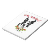 Bloc-note Boston Terrier Bah Humbug (Tourné)