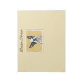Bloc-note Boston Terrier Peinture - Cute Original Chien Art (Tourné)
