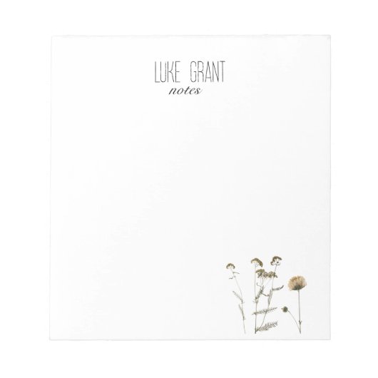 Bloc-note Botanique florale (Devant)