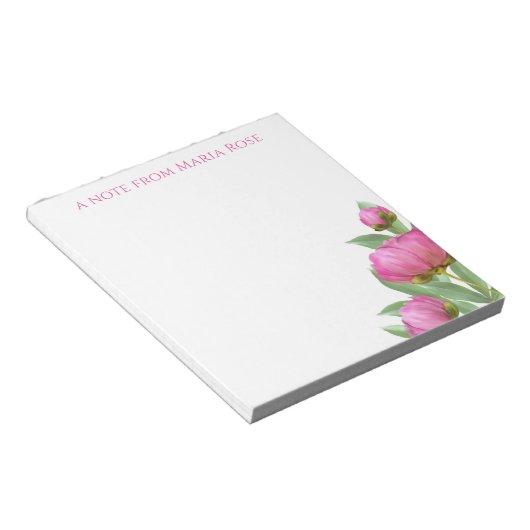 Bloc-note Botanique Florale Simple Pies Roses Élégant Notep (Incliné)