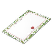 Bloc-note Botanique vert Enseignant Pomme Rouge (Incliné)