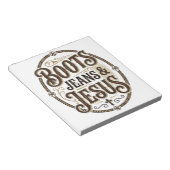 Bloc-note Bottes Jeans & Jésus Foi Occidentale Vintage (Incliné)