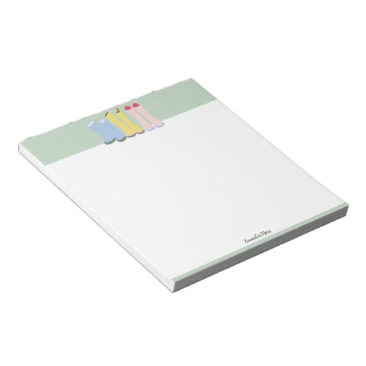 Bloc-note Bottes Spring Gardening personnalisables (Incliné)