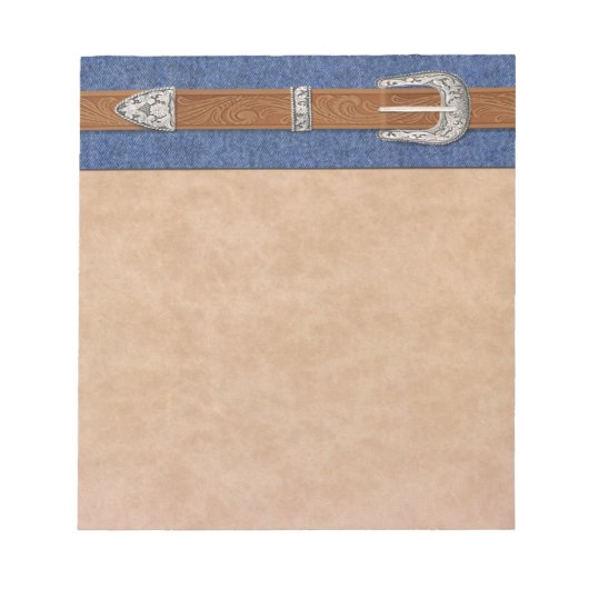 Bloc-note Boucle d'argent sur Denim (Devant)