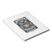 Bloc-note Bouclier de bataille patriotique 1776 Sym (Incliné)