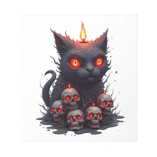 Bloc-note Bougie Chat Effrayant (Devant)
