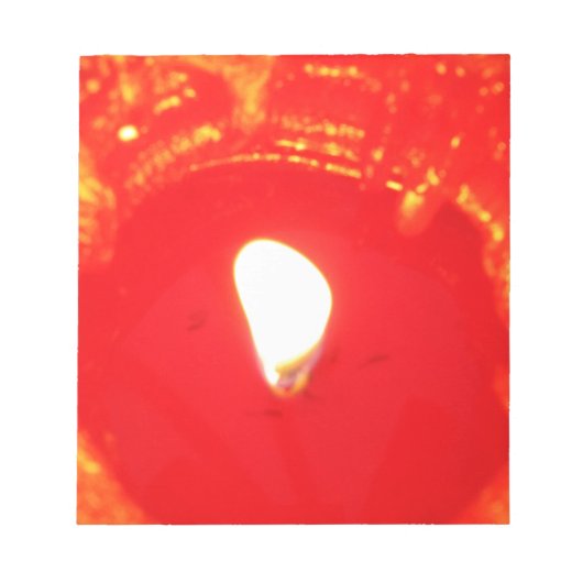 Bloc-note Bougie rouge, flamme, Bougie, Amour de Noël (Devant)