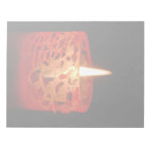 Bloc-note Bougie sur un arrière - plan noir (Devant)