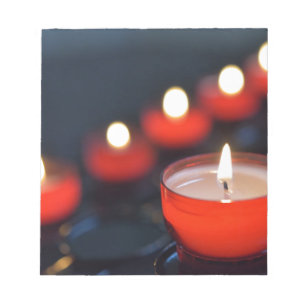 Bloc-note Bougies d'église qui brûlent