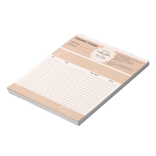 Bloc-note Boulangerie Bon de commande (Tourné)