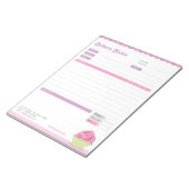 Bloc-note Boulangerie Cupcake Formulaire de commande ou Bloc (Incliné)