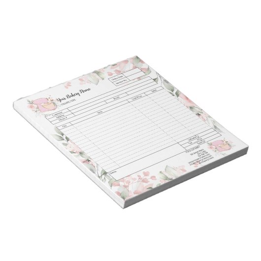 Bloc-note Boulangerie Cupcake Mixer Commande Forme Fleurs (Incliné)