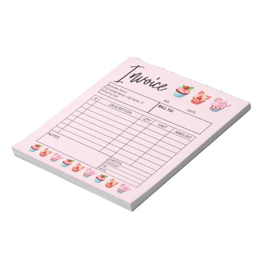 Bloc-note Boulangerie Facture Formulaire de vente Réception  (Tourné)