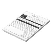 Bloc-note Boulangerie minimale Business noir blanc Formulair (Tourné)