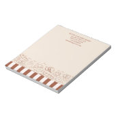 Bloc-note Boulangerie moderne Rustique Brown Beige (Tourné)