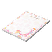 Bloc-note Boulangerie sucrée et boissons blanc (Tourné)