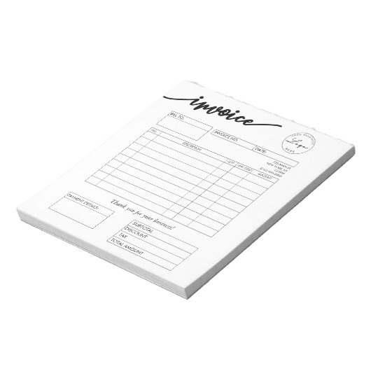 Bloc-note Boulangerie sur mesure Facture Petite entreprise (Tourné)