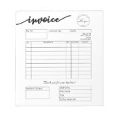 Bloc-note Boulangerie sur mesure Facture Petite entreprise (Devant)