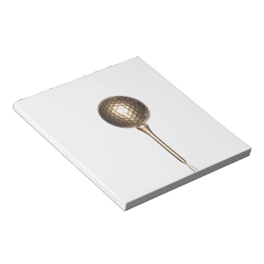Bloc-note Boule de golf Gold et tee (Incliné)