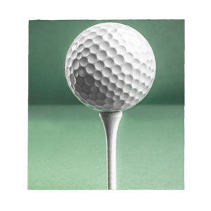Bloc-note Boule de golf sur la pièce en t