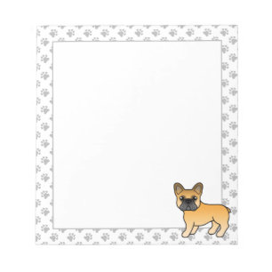 Bloc-note Bouledogue français fauve mignon chien de dessin a