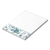Bloc-note Boules de football turquoise accent sport motif (Tourné)