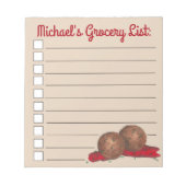 Bloc-note Boules de viande italienne personnalisée Marinara (Devant)