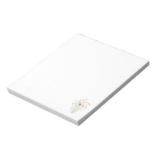 Bloc-note Bouquet aquarelle de fleurs sauvages