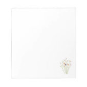 Bloc-note Bouquet aquarelle de fleurs sauvages (Devant)