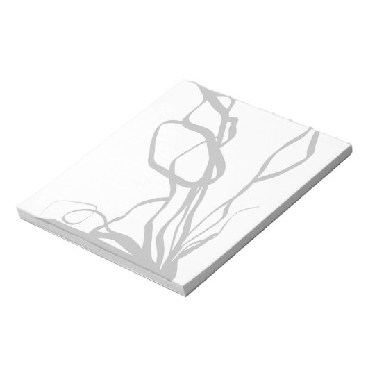 Bloc-note Bouquet Blanc : Abstrait blanc & noir (Tourné)