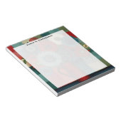 Bloc-note Bouquet de baies patchwork de ferme Monogram Bleu (Incliné)