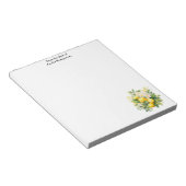Bloc-note Bouquet de citron avec fleurs blanches (Incliné)