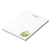 Bloc-note Bouquet de citron avec fleurs blanches (Tourné)