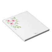 Bloc-note Bouquet de fleurs d'aquarelle rose (Incliné)