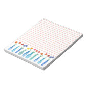 Bloc-note Bouquet de fleurs d'aquarelle rose orange (Tourné)