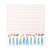 Bloc-note Bouquet de fleurs d'aquarelle rose orange (Devant)