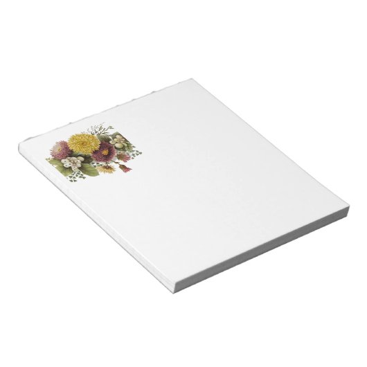 Bloc-note Bouquet de la maman fleur de chrysanthème (Incliné)