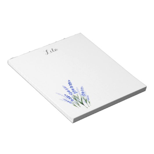 Bloc-note Bouquet de lavande aquarelle (Incliné)