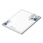 Bloc-note Bouquet floral bleu et blanc (Tourné)
