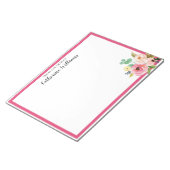 Bloc-note Bouquet floral Boho Pénpal rose sur mesure (Incliné)