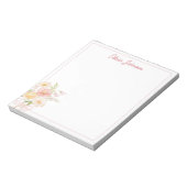 Bloc-note Bouquet Floral De Fleurs Jolies Aquarelle Monogram (Tourné)