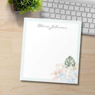 Bloc-note Bouquet Floral de Fleurs Tropicales à l'Aquarelle 