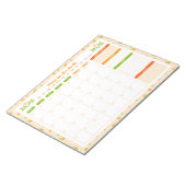 Bloc-note Bouquet Floral Printanier Planificateur Mensuel Dé (Incliné)
