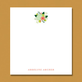 Bloc-note Bouquet floral romantique et féminin
