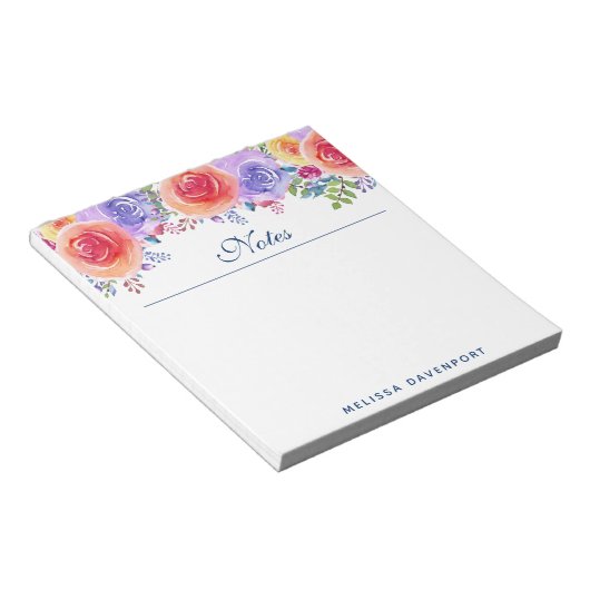 Bloc-note Bouquet Floral Rose (Incliné)