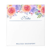 Bloc-note Bouquet Floral Rose (Devant)