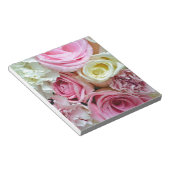 Bloc-note Bouquet floral rose et blanc roses (Incliné)