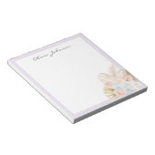 Bloc-note Bouquet Floral Tropical Fleur Pretty Monogrammé (Incliné)
