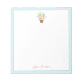 Bloc-note Bouquet Rose à l'ananas rose Turquoise (Devant)