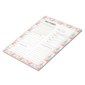 Bloc-note Bouquet Rose aquarelle 40 pages Planificateur quot (Incliné)